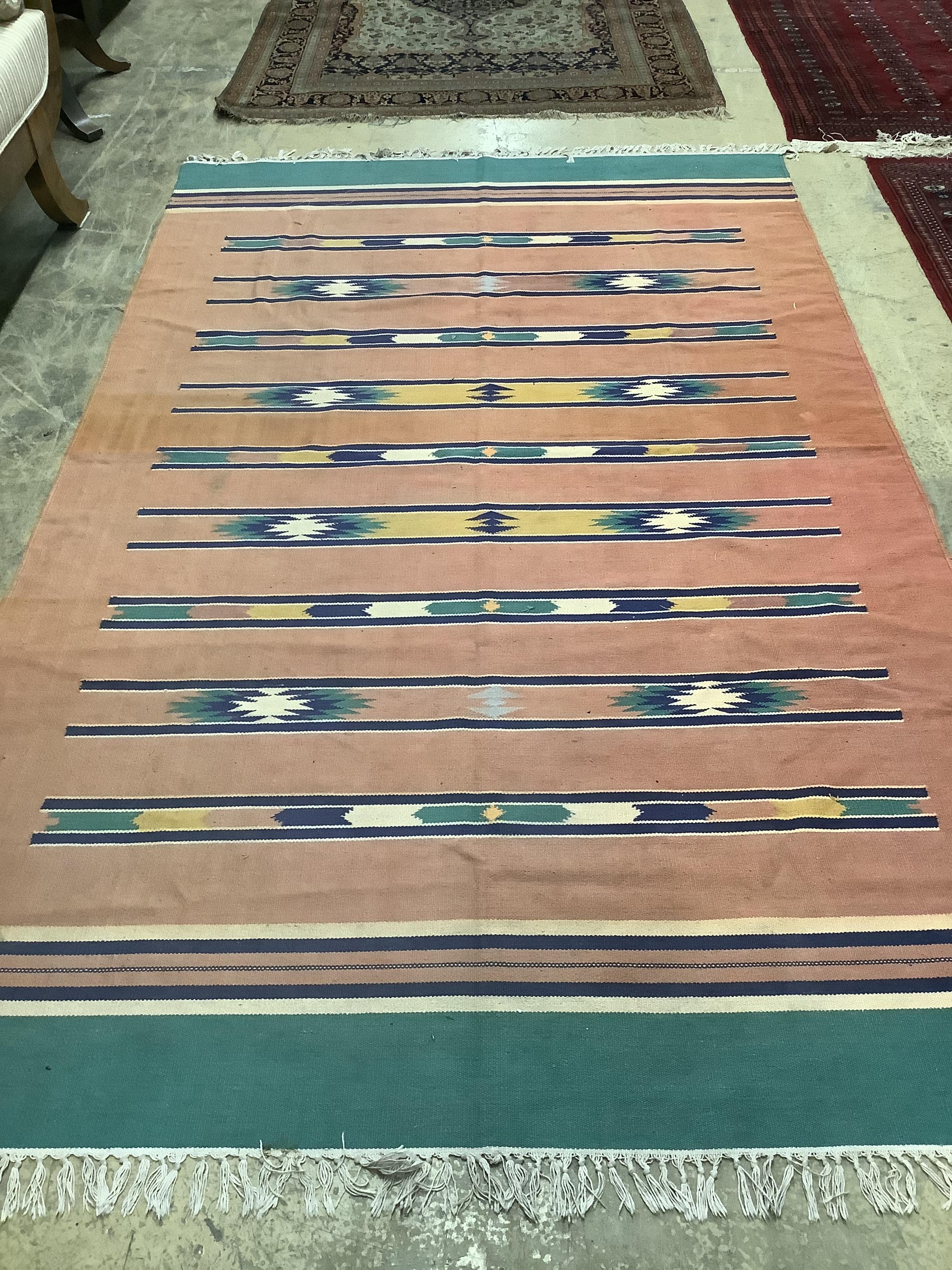 A Kilim polychrome flatweave rug, 240 x 148cm